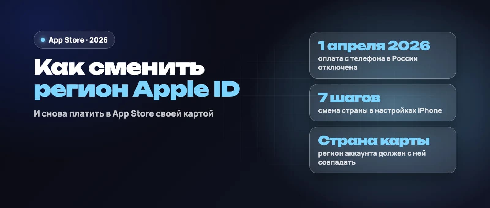 Как сменить регион Apple ID